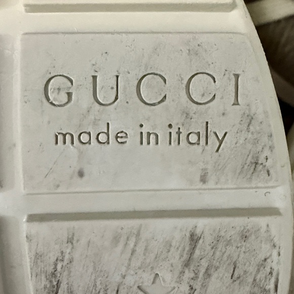 Gucci Rython Ivory and Beige Sneakers size 37 or 6.5 to 7 - Picture 8 of 12